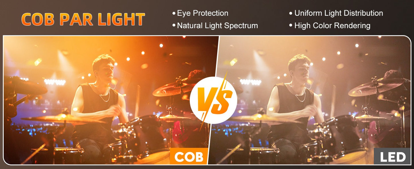 350W COB LED Retro Lights Linear Vintage Light Stage Effect Lighting Projector for Party Concert Wedding Theater Live Show Club