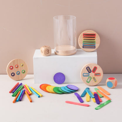 Montessori The Baby Toys Silicone Educational Toys Cognitive Toys Color Matching Bucket Toddler Toys Sensor Game Baby Games