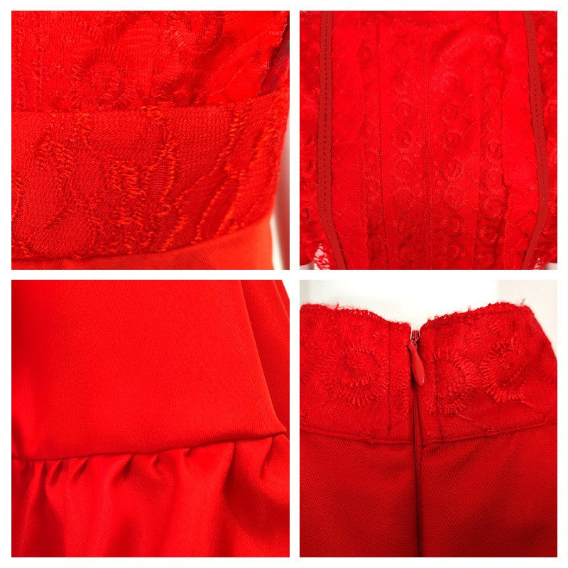 Movies Pearl Cosplay Costume Medieval Terror Red Dress for Women Girls Disguise Outfits Halloween Carnival Party Clothes