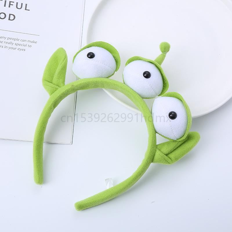 Disney Pixar Toy Story Alien Plush Headband Anime Figura Cosplay Acessórios de Cabelo Alienígena Argola de Cabelo Tiara Desenho Animado Presente Infantil