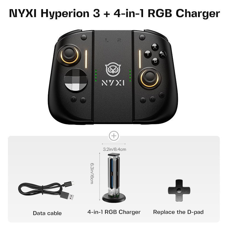 NYXI Hyperion 3 Wireless JoyPad for Switch 2 + Carrying Case + 4-in-1 RGB Charger