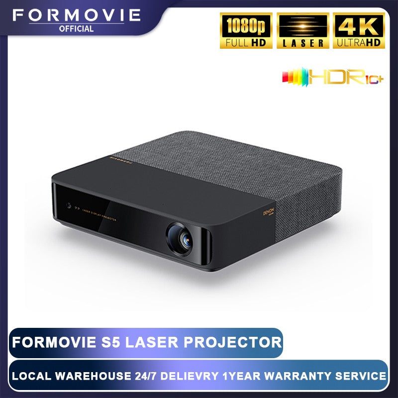 Formovie S5 Laser Projector FHD 1080P 1100ANSI Lumens Beamer Portable Mini For Home Smart Theater ALPD Bluetooth Outdoor Cinema