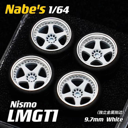 1/64 Chika  Wheels with Rubber Tires Model Car Modified Parts BBS RS  JDM VIP For Hotwheels Tomica MiniGT ?Supplied with axle?