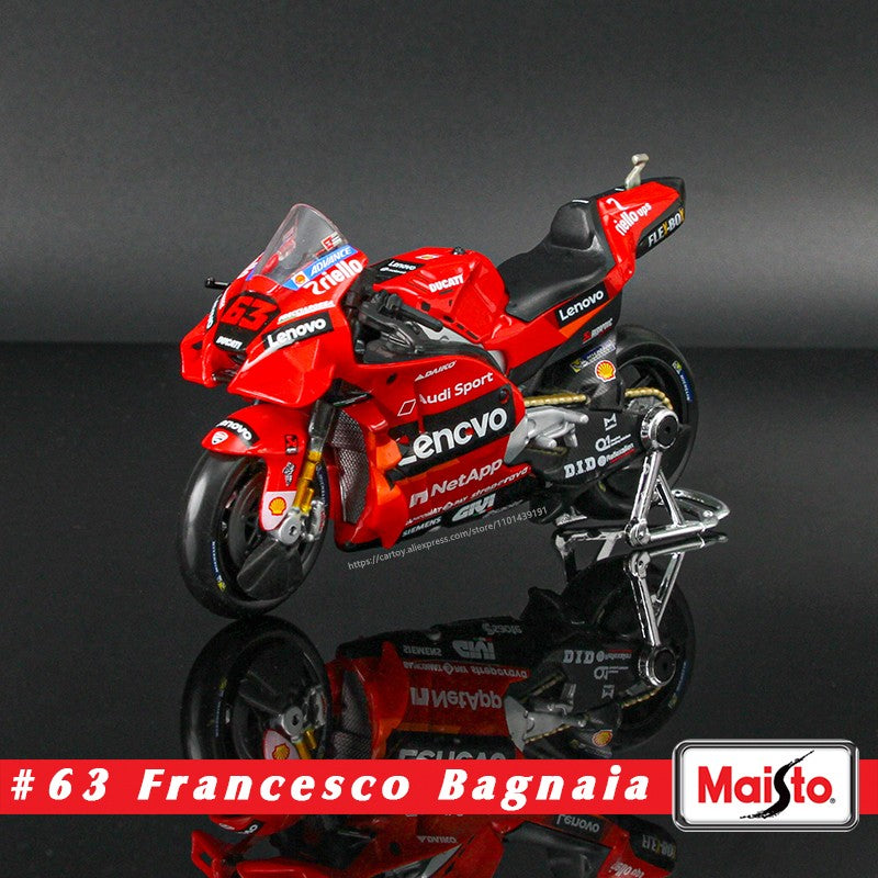 Maisto 1:18 2023 GASGAS Tech3 37#Augusto Fernandez 44#Pol Espargaro Moto GP modelo de motocicleta de liga leve para coleção de brinquedos de presente