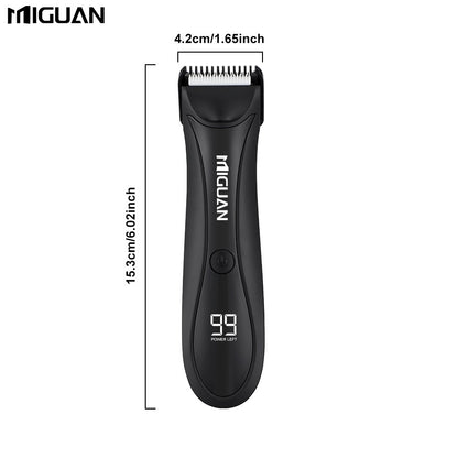 Electric Men's Body Groomer, Hair Clipper & Shaver with USB Charging Docking Station | Features Digital Display | Men's Grooming