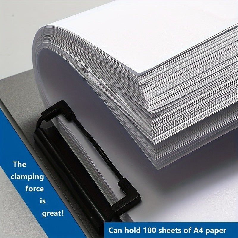 A4 File Folders Clipboard Double Clip Clip Board 100 Sheets Office Documents Organizer Writing Pad Paper Storage School Supplies