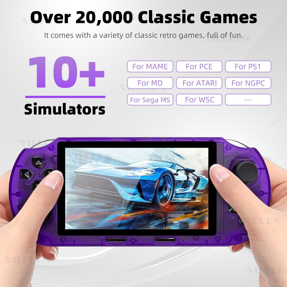 VILCORN SF3000 HD Handheld Game Console for PS1 MAME Retro Emulator 4.5 inch FHD Portable Gaming Machine Christmas Gift