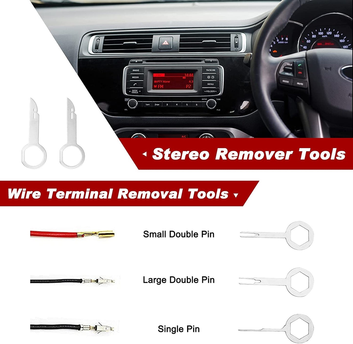 Ferramentas para carros Kit de desmontagem de interior de carro Ferramenta de remoção de acabamento de plástico extrator de clipes de carro Ferramentas de painel DIY para conjunto de extrator de acabamento automotivo