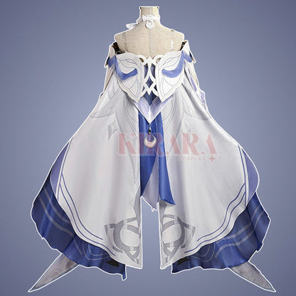 Game Impact Damselette Columbina Cosplay Costume Wig Hair for Women Cosplay Halloween Fatui Role Play Party Dress Outfits