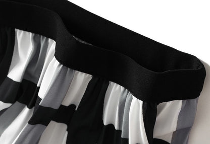 Organ pleated skirt for women, new high waist slimming mid length A-line skirt, pleated skirt, mesh skirt, mid length dress