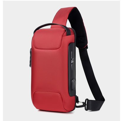 2023 Men's Chest Bag Waterproof Crossbody Bag Multifunction Anti-theft Travel Bags Shoulder Bag Male USB Charging Pouch for Man