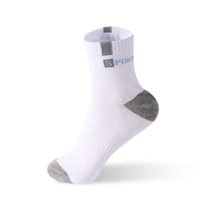 5 Pairs Size 37-43 Men Bamboo Fiber Autumn Winter Men Socks Breathable Cotton Sports Sock Breathable Deodorant Business Socks