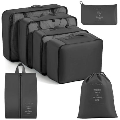 7/8/9-piece Set Travel Storage Bags,Digital Toiletries Shoes Clothes Organizer bag Suitcase Clothes Tidy Pouch,Packing Cubes Set