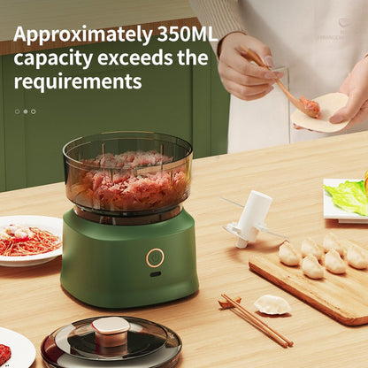 350ml Mini Processador Elétrico Sem Fio de Alho, Dupla Função, Para Purê de Alho, Recarregável Via USB, Triturador de Alimentos Para Cozinha, Moedor de Carne e Vegetais