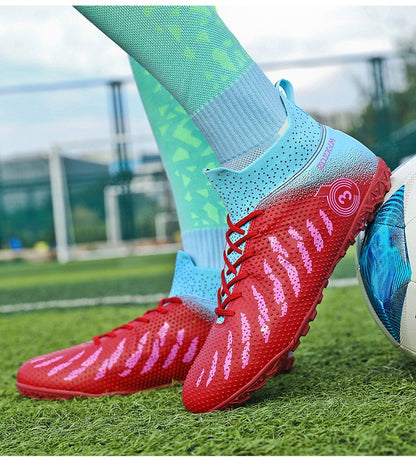 New High Top Football Shoes Cleats Soccer Shoes Boys And Girls Broken TF Nails For Adult Competitions Long Nails Training Boots