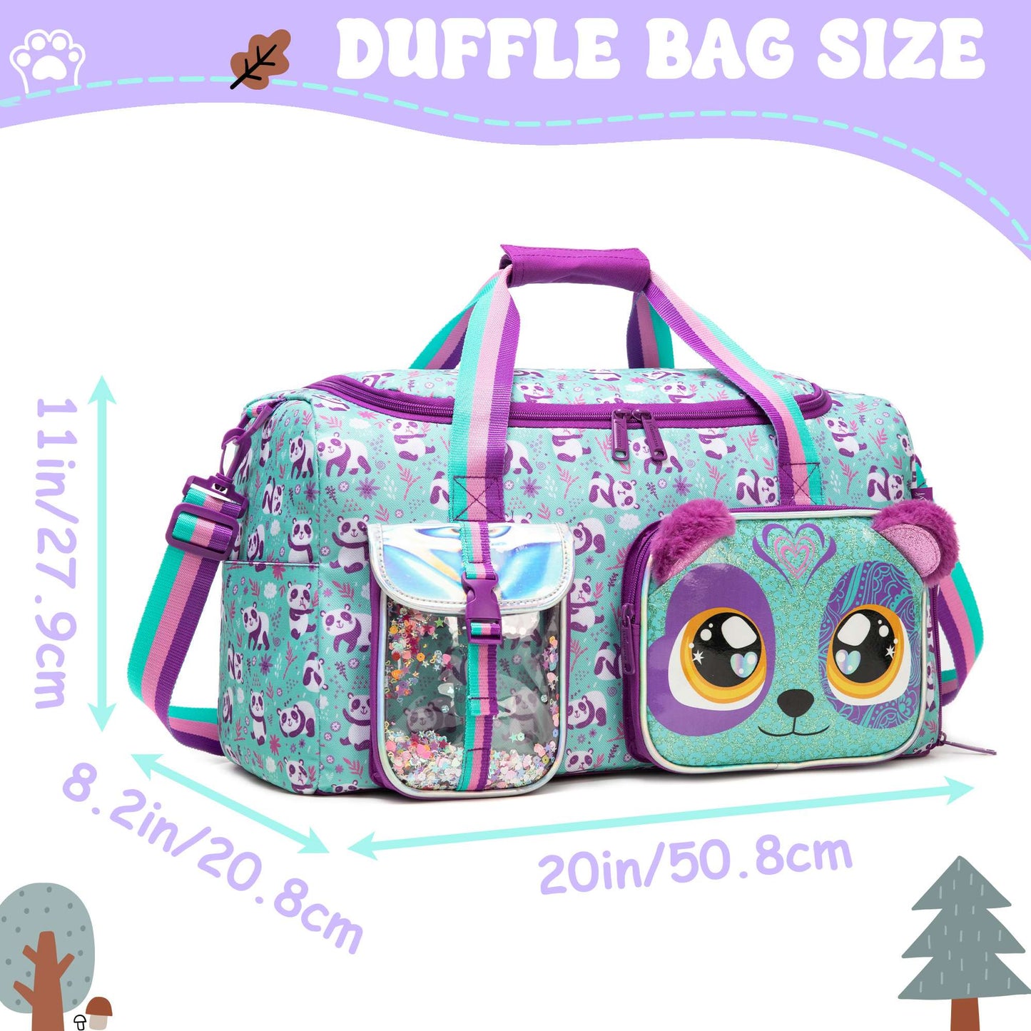 Travel Bag for Girls Lightweight Durable Spacious Carry On Tote for Weekend Gym Business Stylish Adventure Duffel