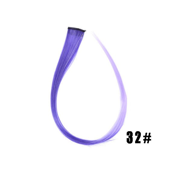 Mega Hair Tic Tac Sintético 55 cm Longo Colorido Liso Peças de Cabelo Sintéticas para Uso Diário Festas