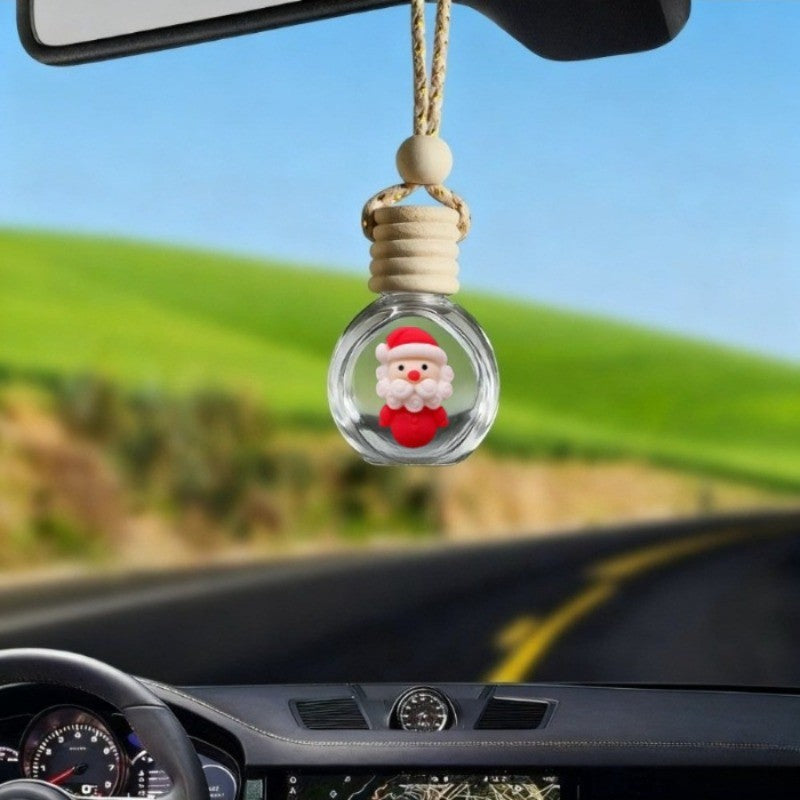 Classic Santa Beard Christmas Car Decor - Empty Fragrance Bottle for Vent, Compact Size Festive Ornament