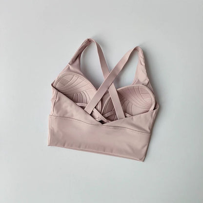 Shockproof High-Intensity Exercise Fitness Bra All-In-One Cup Running Gathered Yoga Beauty Back Breathable Sports Bra for Women