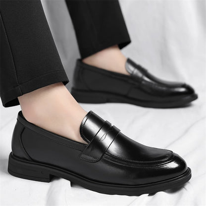 Men's Formal Leather Loafers Italian Style Slip-on  Stylish Elegant Business Shoes Comfortable Lightweight Office Dress Shoes