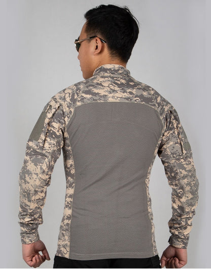 Men Outdoor New Tactical Camo Frog Shirts Wear Resistant Scratchproof Breathable T-shirt Climbing Combat Hunting Men Shirt