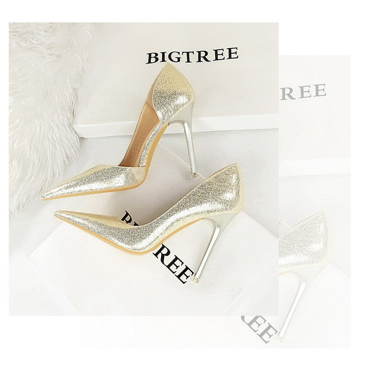 BIGTREE Shoes Sequin Cloth Women Pumps Fashion Wedding Shoes Luxury High Heels Women Shoes Stilettos Heels Sexy Party Shoes 2025
