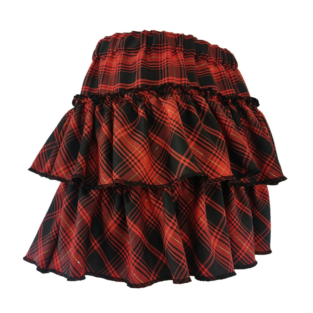 High Waist Slim Lolita Cosplay Y2k Skirt Japanese College Style Youth Girl Plaid Skirt Female Goth Skirt Pink Skirt