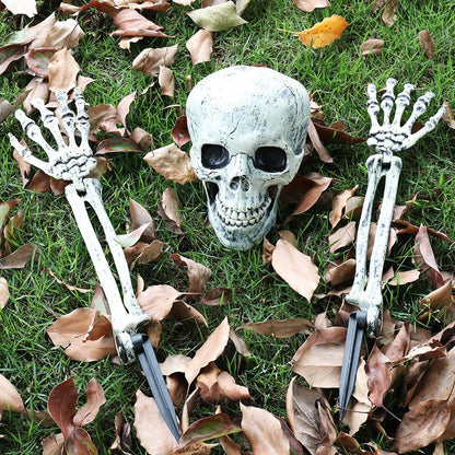 Garden Decoration Holiday Skull Bone Props Ground Breaking Horror Halloween Decoration Skull Party Accessories Gift Decoration