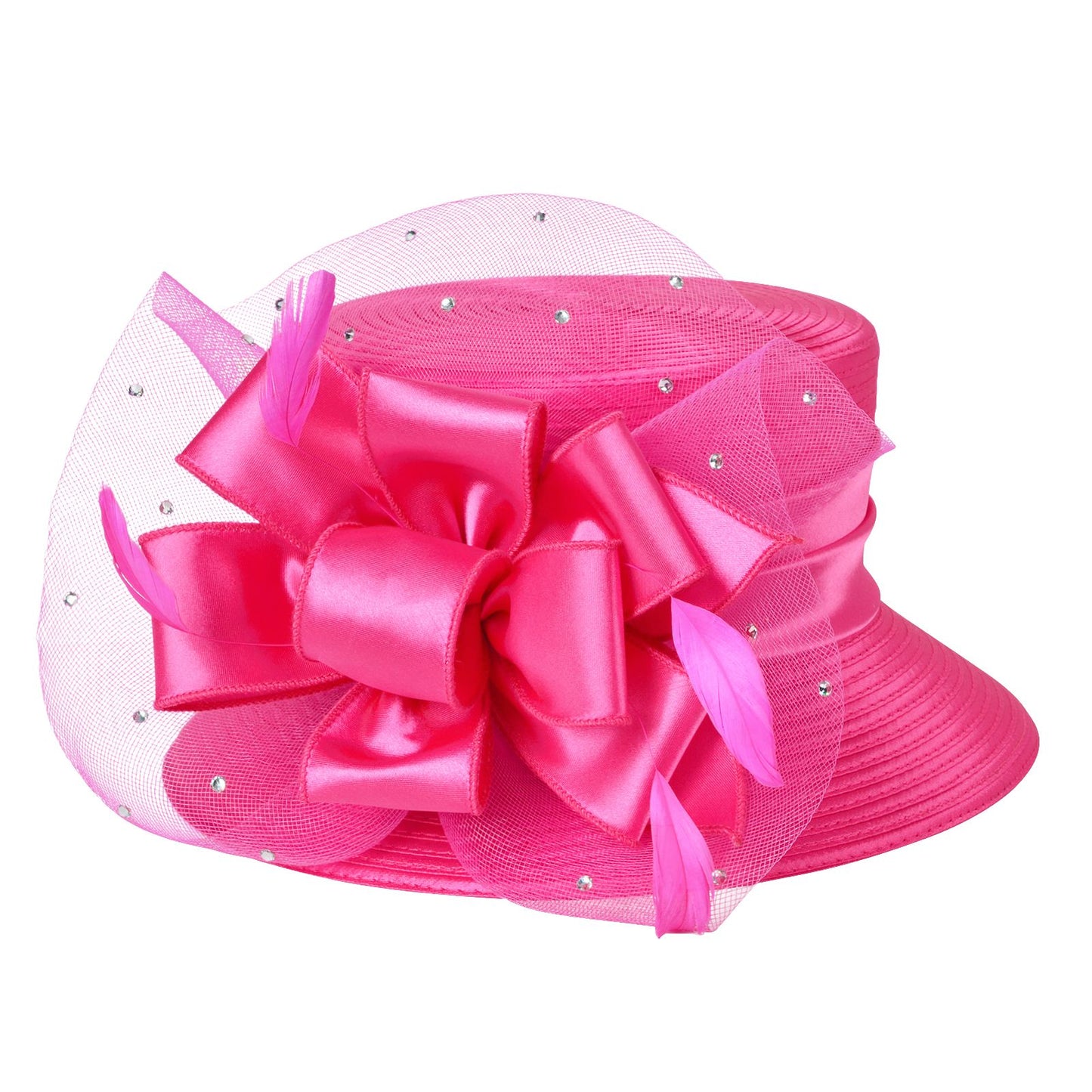 Chapéus de igreja elegantes e sofisticados para mulher, com diamantes, 2025, chapéus de casamento, fascinators para mulher