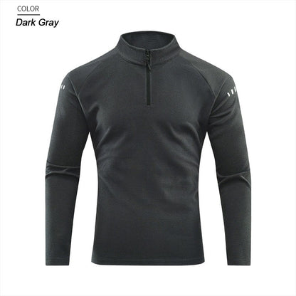 Running Long Sleeve T-shirt Reflective Men Sportswear Breathable Black Coat Gym Jogging Male Gym Fitness Spring Autumn Clothing