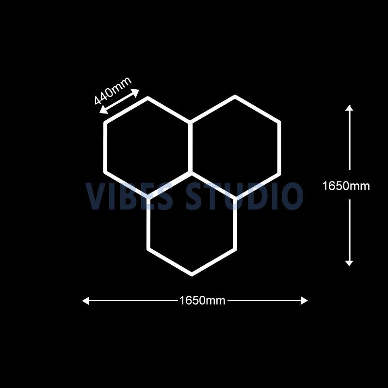 Garage Hexagon LED Light 50000H 6500K Ultra Bright for Home Gym Barbershop Car Detailing Bar Basement Workshop Ceiling Lighting