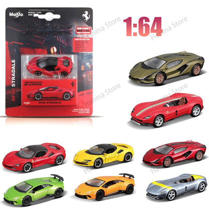 Bburago 1:64 SP1 Ferrari 812 SF90 Competizione Amarelo Liga Miniatura Ferrari Daytona SP3 Esportivo Modelo Fundido Brinquedos Personalizados