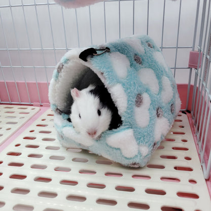 Ninho de Hamster Bolsa de Mel Esquilo Ramo de Flor Brilhante Porquinho-da-índia Porco-da-holanda Gato Longo Suprimentos de Aquecimento de Inverno para Animais de Estimação Gaiolas de Algodão