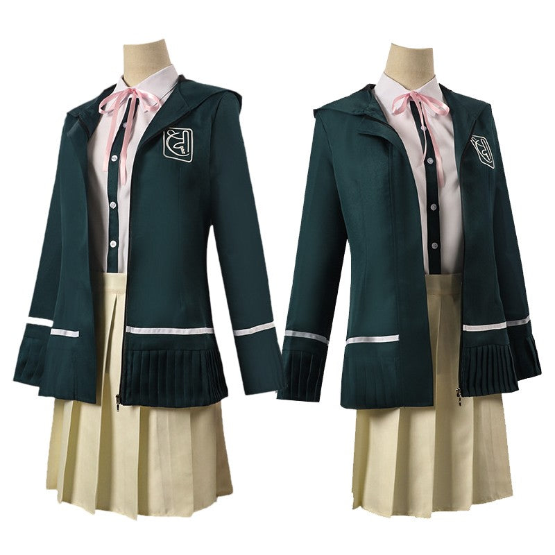 Uniforme de lycéens Anime recruté anronpa Nanami ChiaKi Cosplay Costume, veste à manches longues, jupe courte, jupe Loli