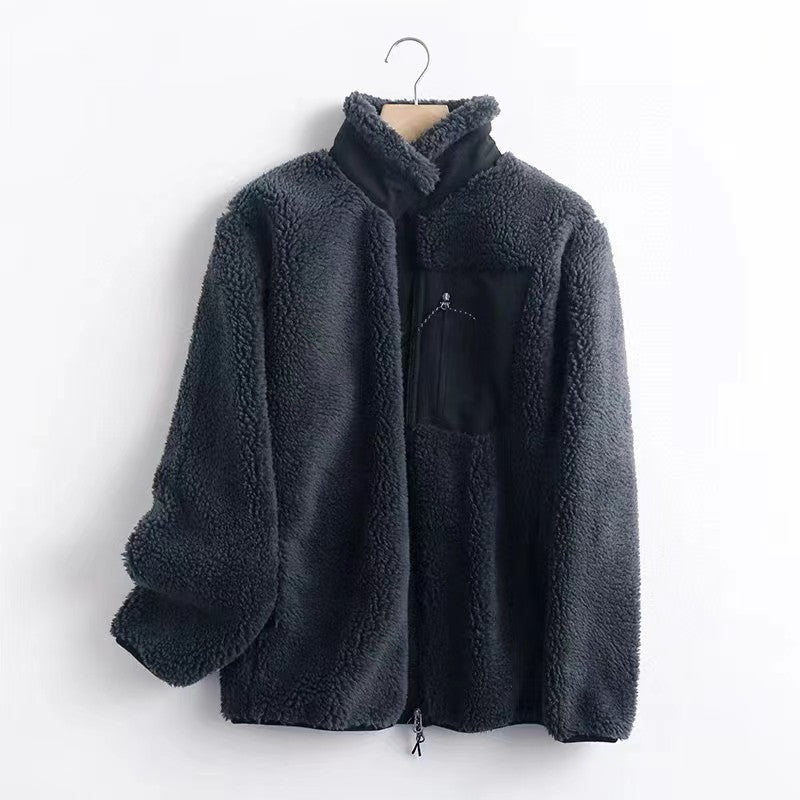Fashion Casual Women Jackets Thickened Warm Loose Coats Male Female Fleece Coat Comfortable Streetwear Outdoors Autumn Winter