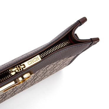 Women's Walletluxury Design Envelope Convenient Zipper Fashion Letter Print Long Wallet Mobile Phone Bag Men's Clutch Bag