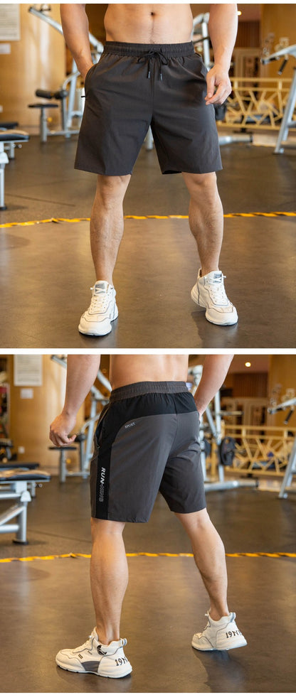 Men Beach Shorts Male Gym Fitness Sport Short Pants Joggers Basketball Sportswear Bodybuilding Loose Plus Size Zip Pocket