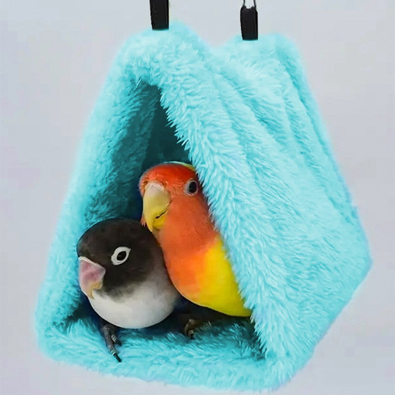 Gaiolas de Inverno para Pássaros de Estimação Papagaio Rede de Pelúcia Quente Tenda Cama Caverna Suspensa para Dormir e Chocar Acessórios para Pássaros