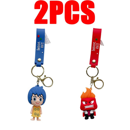 30 Peças/Conjunto Atacado Chaveiro Divertida Mente 2 Boneco de Personagem de Desenho Animado Fofo Chaveiro Pingente de Boneca de Personagem de Filme para Presente Infantil