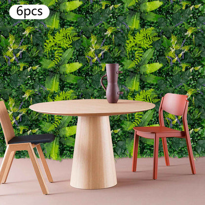6 Pack Artificial Greenery Wall 60x40cm Faux Plant Panel for Garden Balcony Porch Wedding Party Indoor Outdoor Decoration