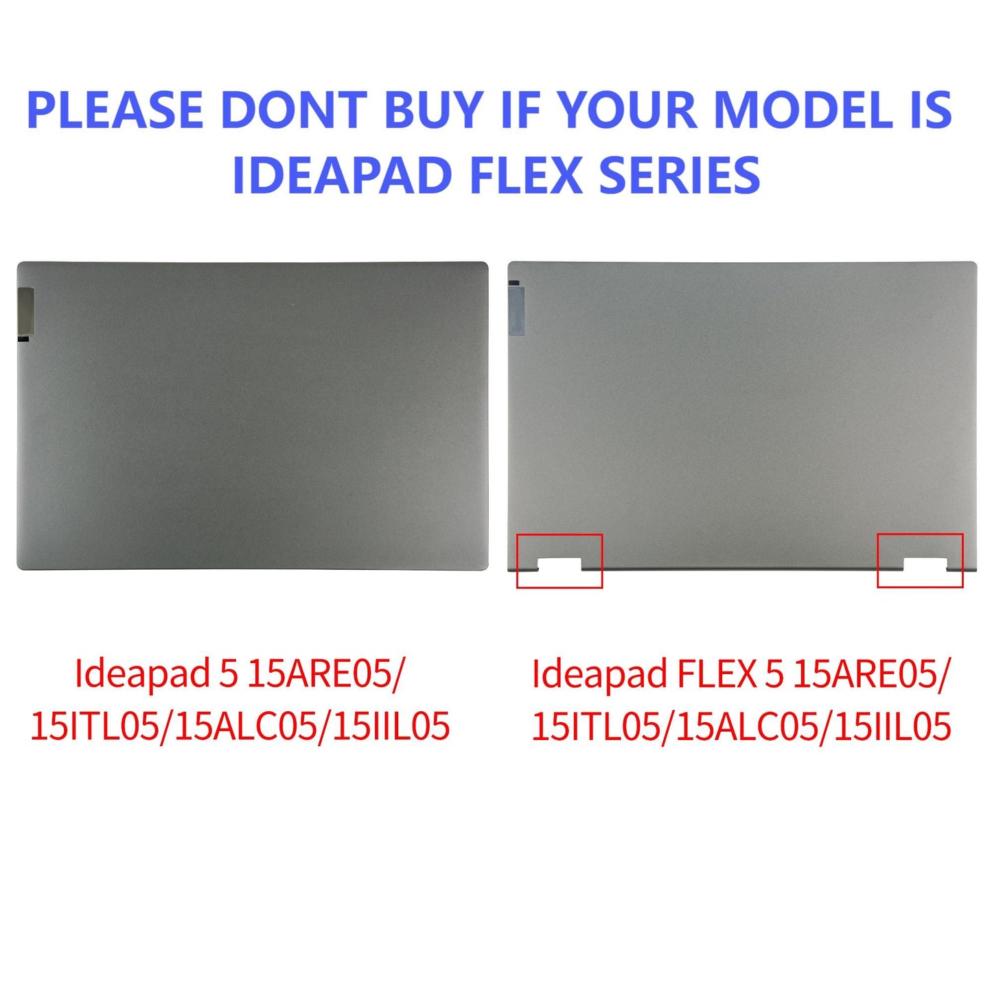 Top Lid Case For Ideapad 5 15IIL05 15ARE05 15ITL05 15ALC05 2020 2021 GS557 LCD Back Cover Repair silver/gray/dark blue Metal