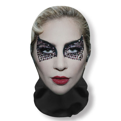 3D Printed Funny Mask Cosplay Pop Singer Lady gaga Full Face Elastic Mesh Breathable Masks Balaclava Headcovers Fan Props