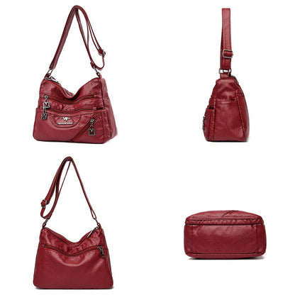 High Quality Soft Leather Luxury Purses and Handbags Women's Bag Designer Multi-pocket Crossbody Shoulder Bag for Women 2024 Sac