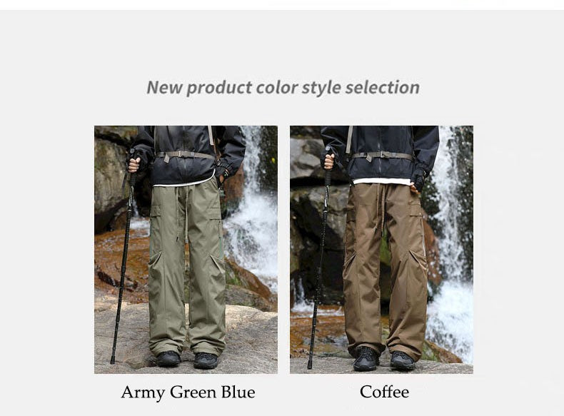 Calças de inverno masculinas para caminhada, impermeáveis, à prova de vento, calças de montanhismo, para manter aquecido, acampamento, trekking, esqui, calças com bolso com zíper