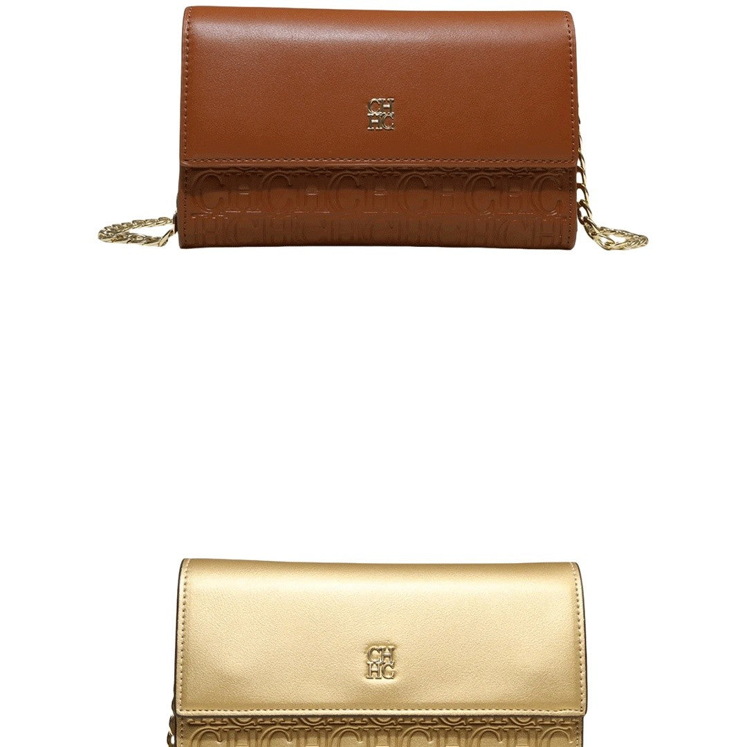 Exquisite Craftsmanship Women's Crossbody Bag Light Luxury Design Chain Bag Letter Elements Color Blocked Women's Chain Bag