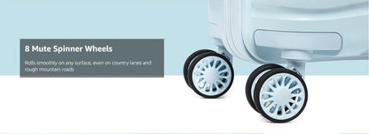 Melalenia 3-Piece 20 inch Carry-on Luggage Set, Expandable Lightweight Durable Travel Suitcase with TSA Lock, Spinner Wheels