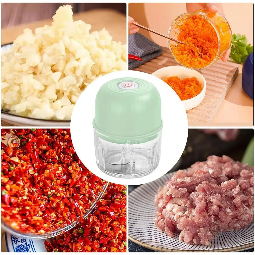 1 electric garlic puree machine 260ML garlic grinder onion chopper vegetable chili grinder household kitchen mixer