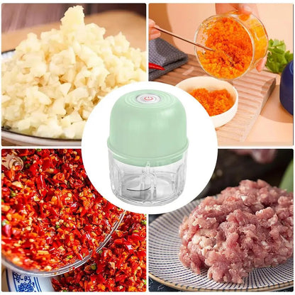 1 electric garlic puree machine 260ML garlic grinder onion chopper vegetable chili grinder household kitchen mixer
