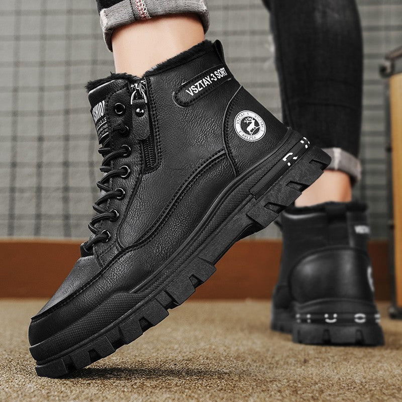 Men's winter warm ankle boots, new anti-slip sports shoes, men's motorcycle snow boots Botas Para Hombre