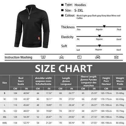 Men Sweatshirts Spring Thicker Pullover Half Zipper Pullover for Male Hoody Outdoor Sweatshir Autumn Solid Color Turtleneck Swea